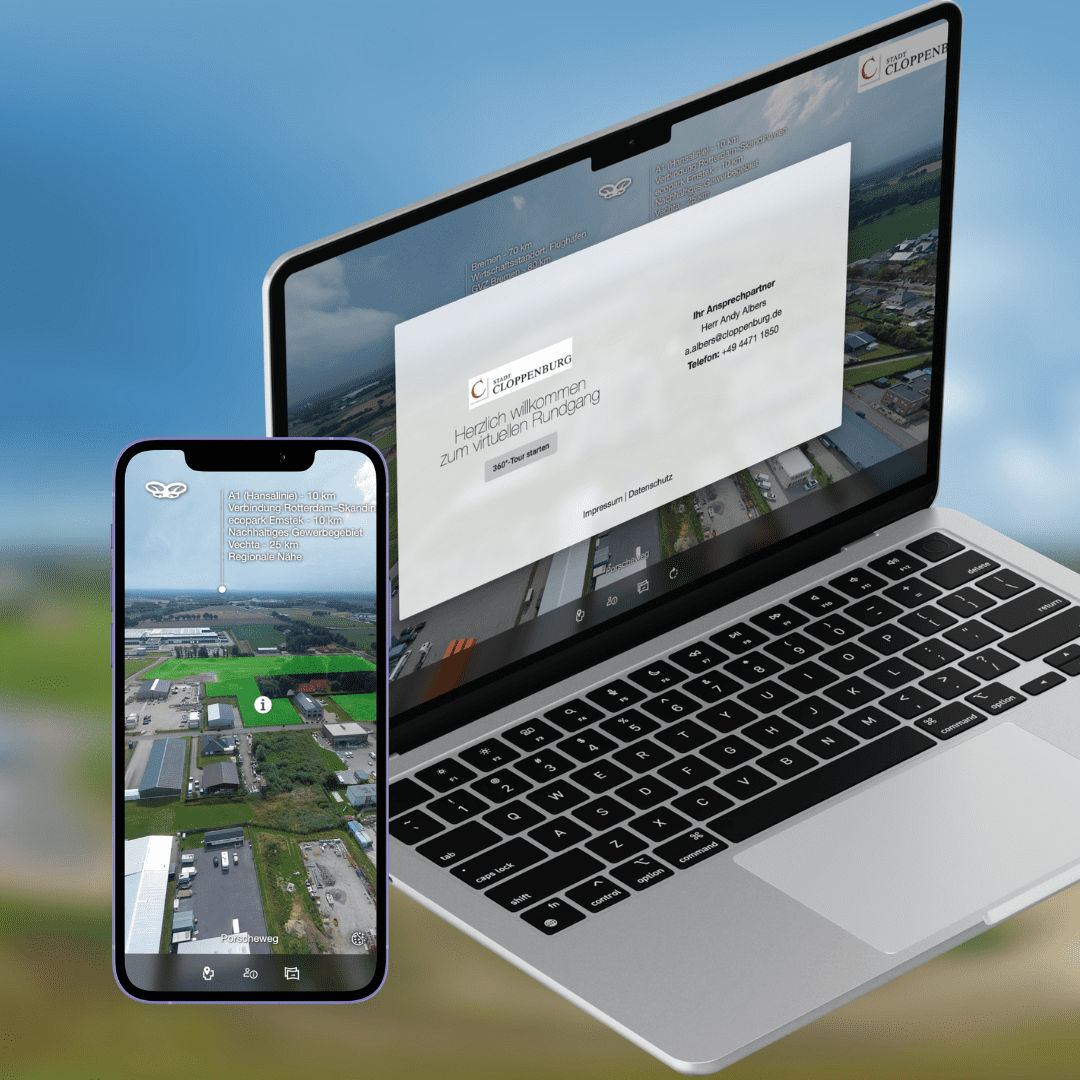 GIS-Tours – Interaktive 360° Standortpräsentation Stadt Cloppenburg